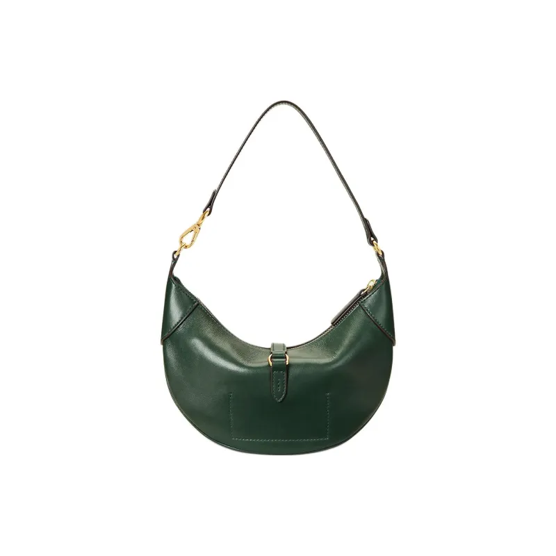 Polo Ralph Lauren Polo ID Calfskin Saddle Bags Shoulder Bags Mini Women's Dark Green-2