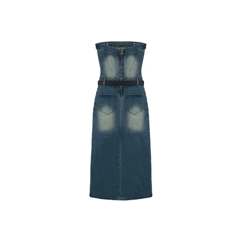 PAIN OR PLEASURE Sleeveless Dress Women's Blue-1