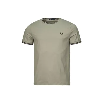 FRED PERRY Regular T Shirt Men's Warm Gray Carrington Bricks