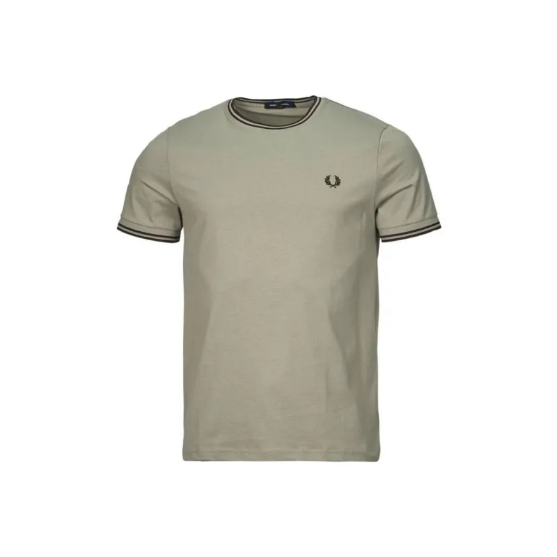 FRED PERRY Regular T Shirt Men's Warm Gray Carrington Bricks-0
