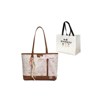 XIANGSU PU Tote Bag Shoulder Bag Women's White/Pink/Coffee