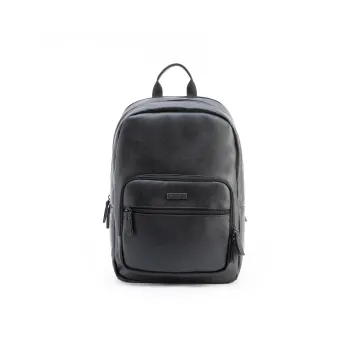 SWIZA Leather Backpack Regular Unisex Pure Black