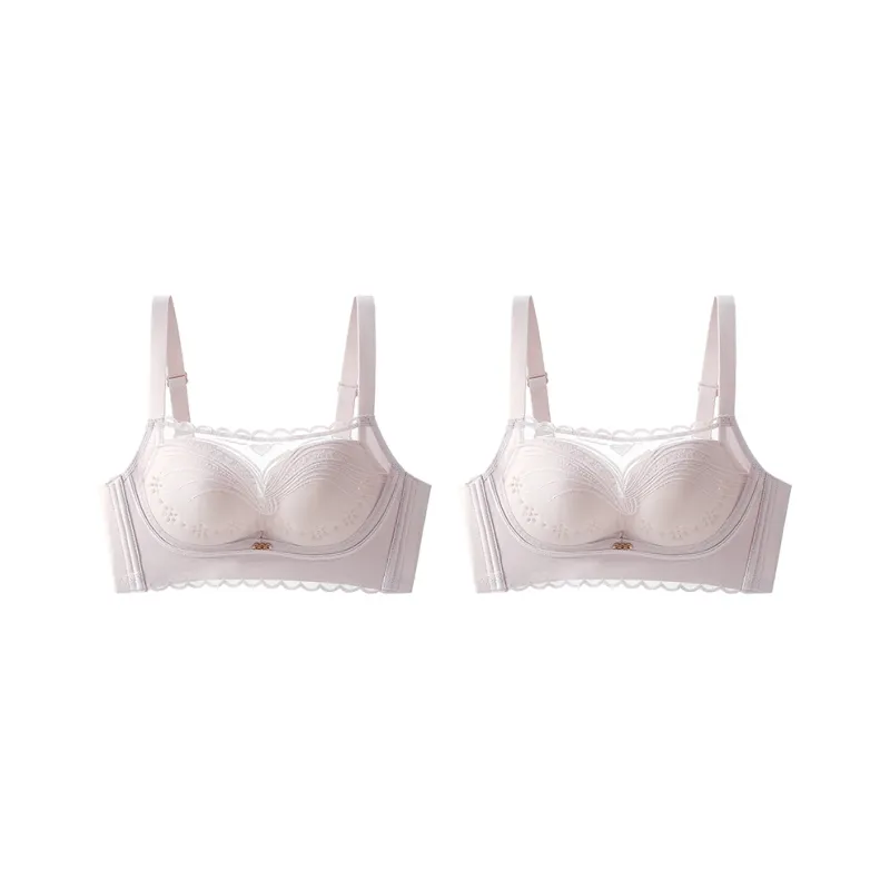 MADALLO Bra Women's 2 Pack Pink Purple-0