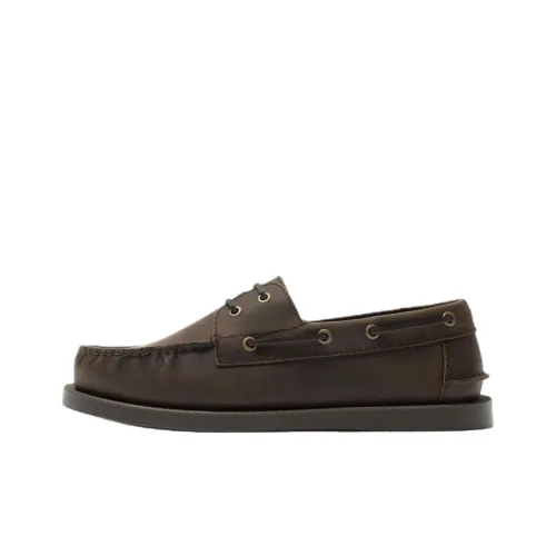 ZARA Boat Shoes Men Brown