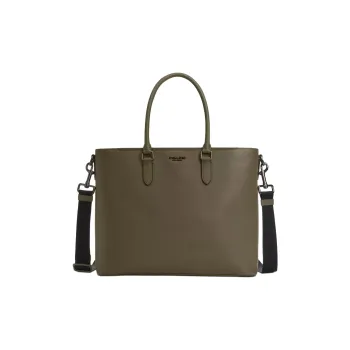 COACH Beckett Grain Leather One Shoulder Handbag Men's Olive Umber