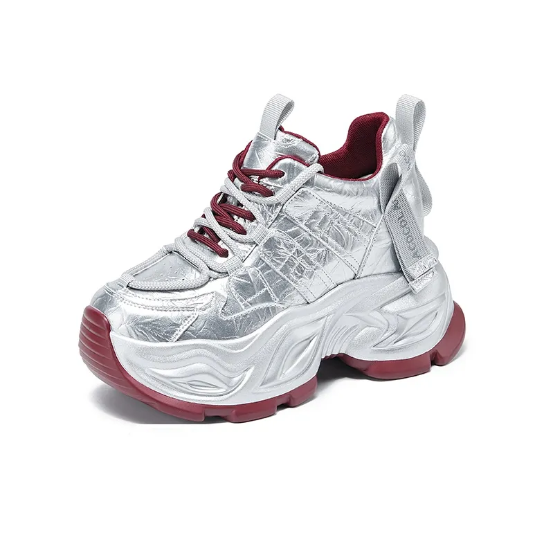 Chibang Lightweight Height Increasing Low Top Chunky Sneakers Women's-6