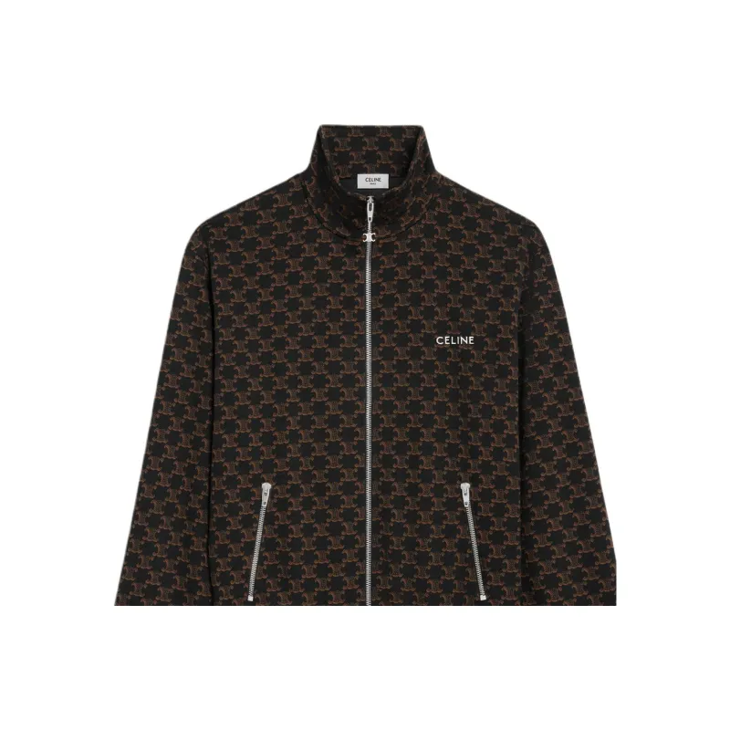 CELINE Tracksuit Jacket In Monogram Jersey-2