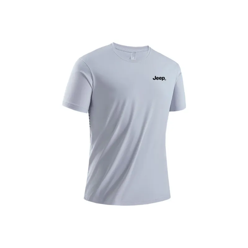 Jeep Summer Sports Running Loose Fit Crew Neck Breathable Drop Shoulder Short Sleeved T Shirts Unisex-6