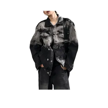 NOAHGIGI Denim Jacket Unisex Black Gray Color