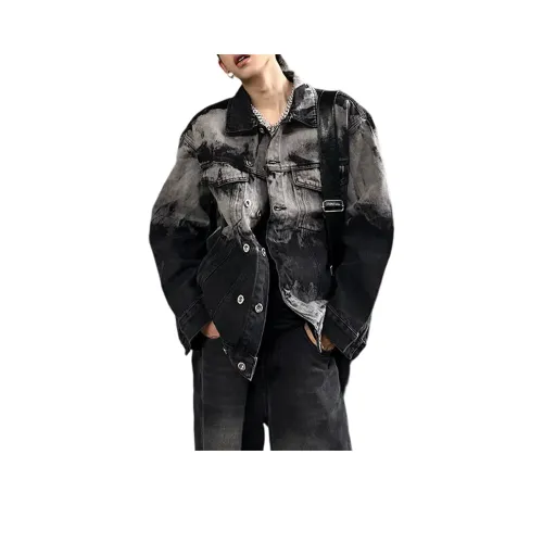 NOAHGIGI Denim Jacket Unisex Black Gray Color