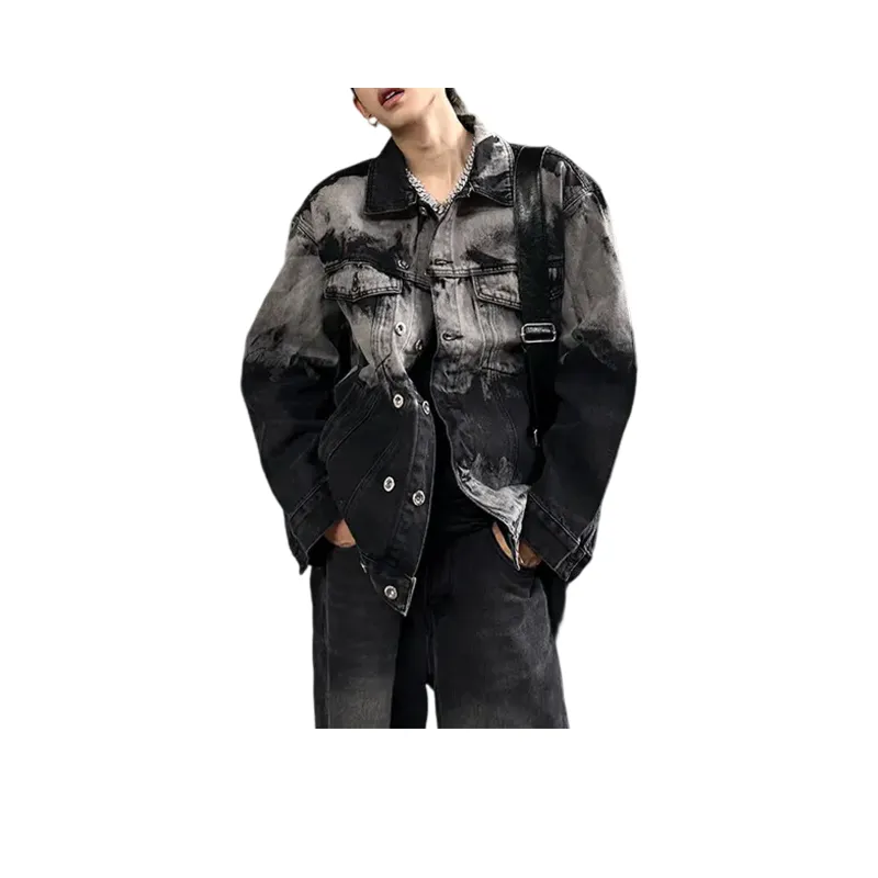 NOAHGIGI Denim Jacket Unisex Black Gray-0