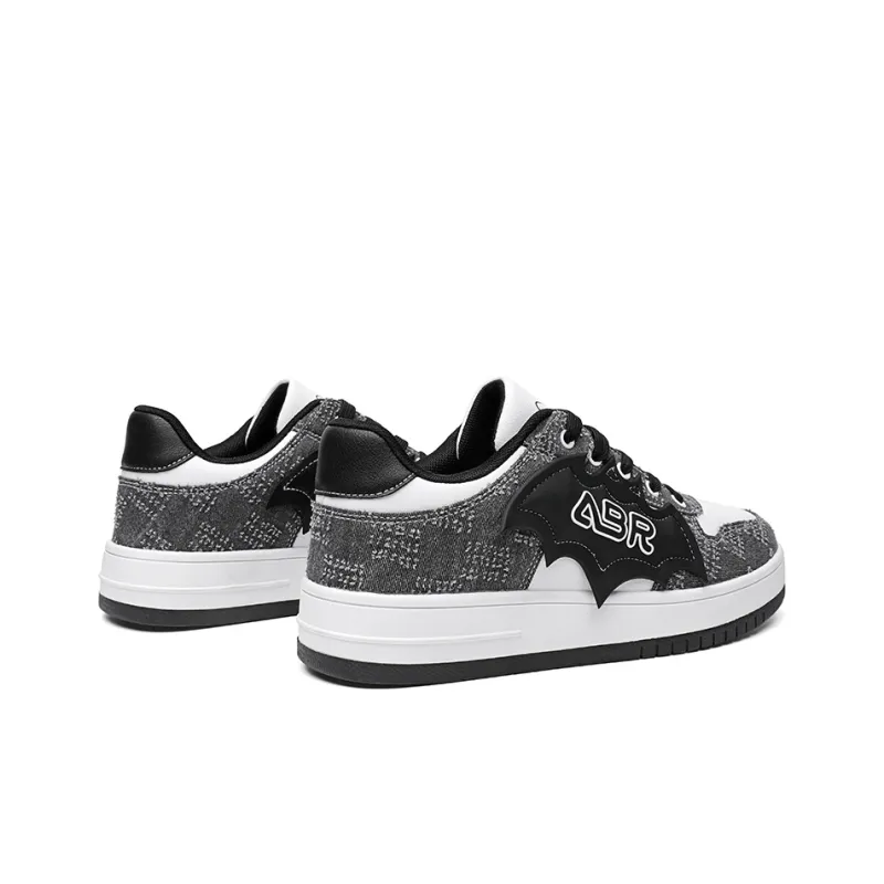 ABIDJAN Bat Star Denim Collection Lightweight And Breathable Low Top Skateboard Shoes Unisex Denim Black-4
