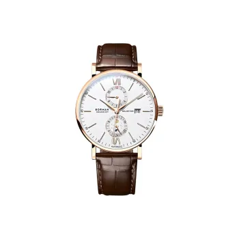 BORMAN Automatic Mechanical Movement Cowhide Strap Watch Men's Watches White Dial