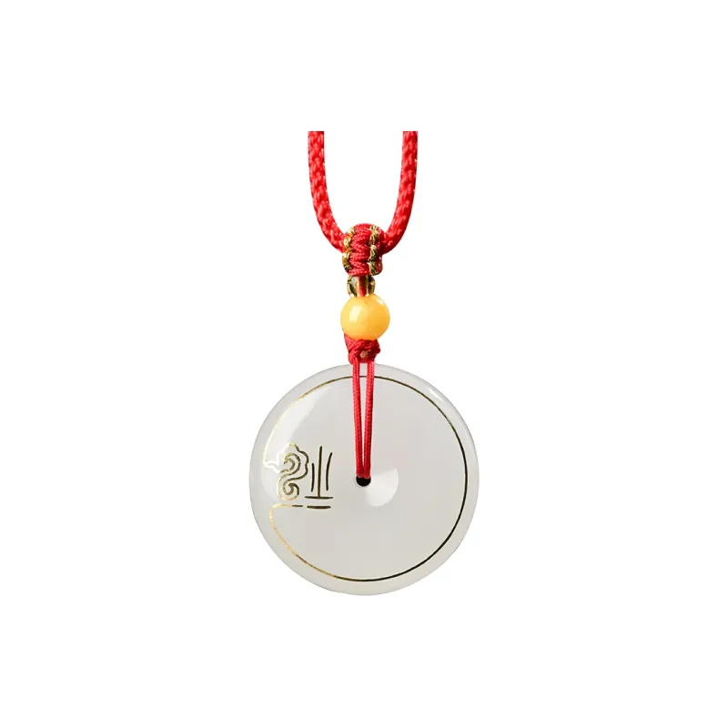 KUNYUYAO Hetian Jade Pendants White Jade Unisex-0