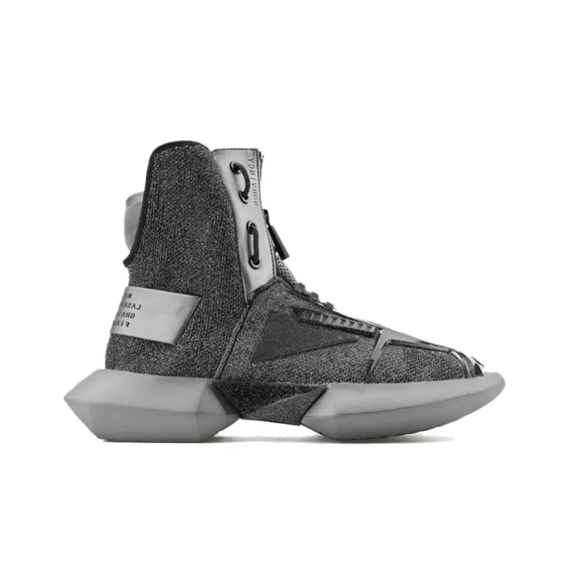 NORVINCY Short Martin Boot Unisex Black Gray-1