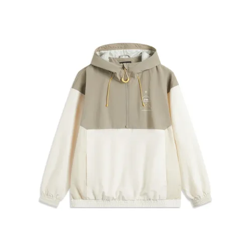 LiNing Sports Trend Series Jackets Coats Men's Coffee Foam Brown Champagne White