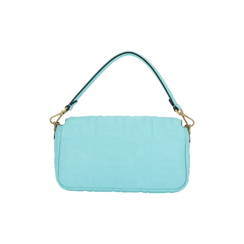 FENDI Baguette Sheepskin Portable Crossbody Bag, Shoulder Bag Medium Size Women's Turquoise-2