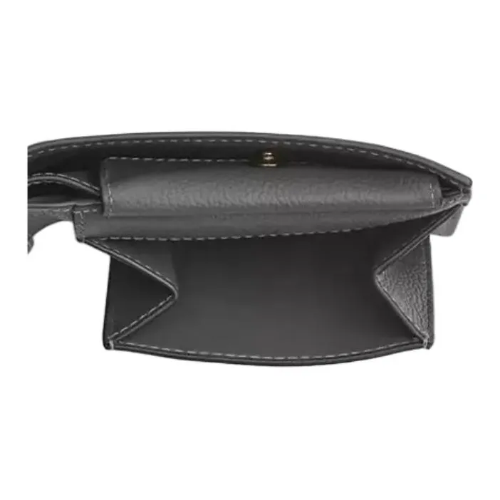 COACH Smooth Calf Leather Wallet Mini Men's Black-2