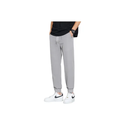 Tonlion Casual Pants Unisex Light Gray