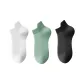 MYT-199 Breathable Ankle Socks 3 Pack (White/Light Green/Black)
