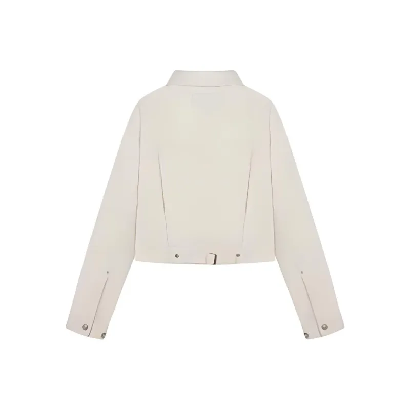 Teenie Weenie Cropped Coat Women's Ivory White-1
