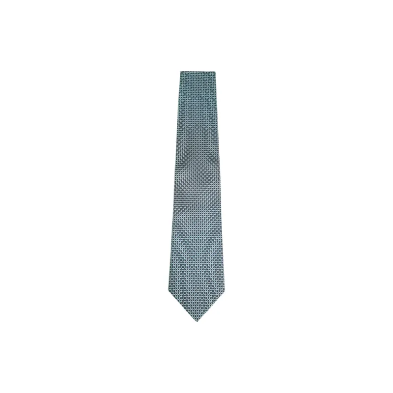FERRAGAMO Mulberry Silk Ties Unisex Black-0
