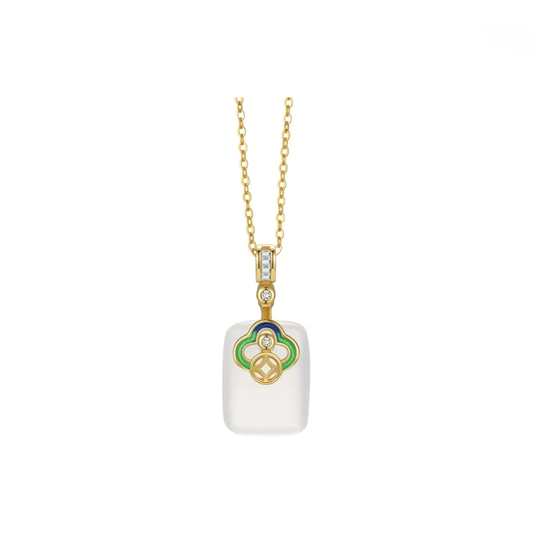 Ancient Jewelry Chalcedony Jade Necklaces Women's-3