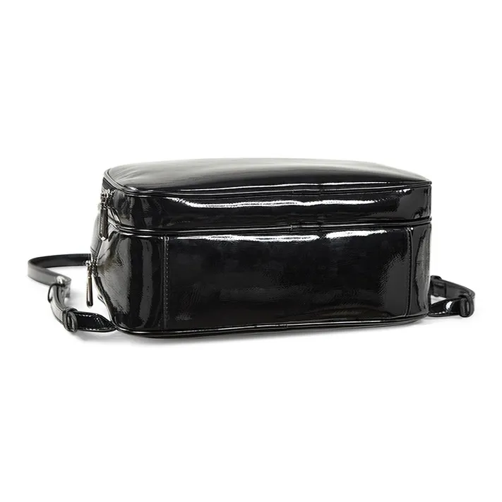 Teenmix Cow Leather With Synthetic Leather Backpack Regular Women's Black/White-5