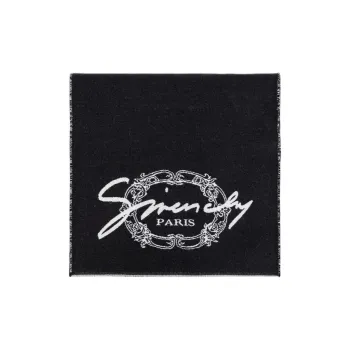 Givenchy Silk, Wool Knit Scarves Men's Black