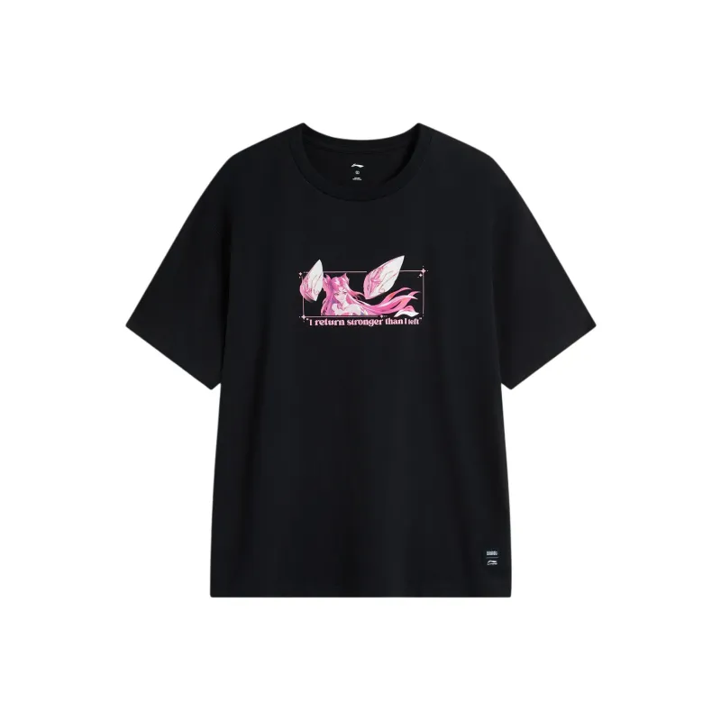 LiNing x LOL Sports Life Collection T Shirt Unisex Black-0