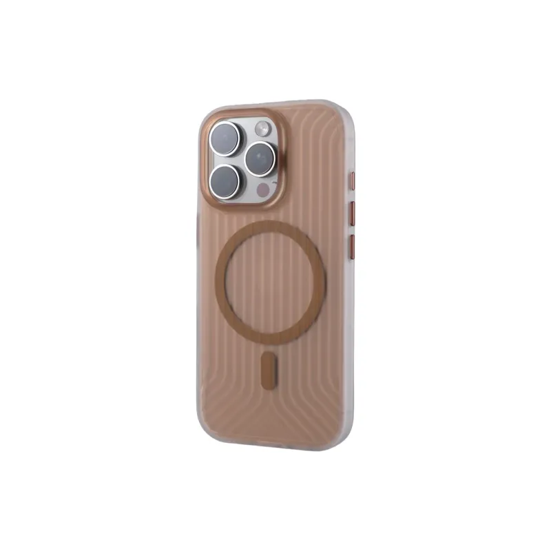 DEPA PC Material Semi Transparent Lattice Magnetic Phone Cases Compatible With Apple 13 16 Series Minimalist-4