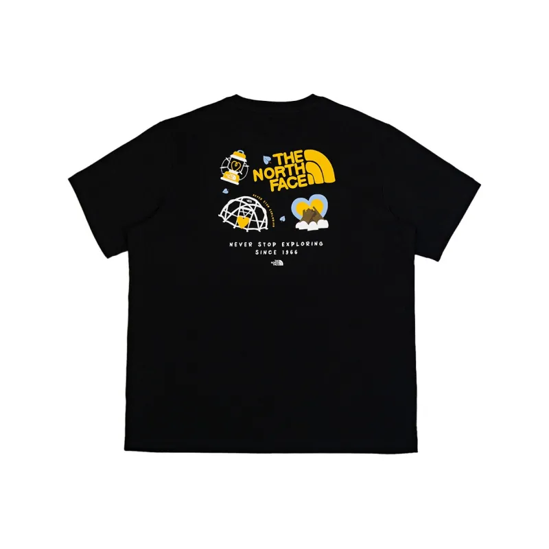 THE NORTH FACE Graffiti Logo Printing T-shirt Black-0