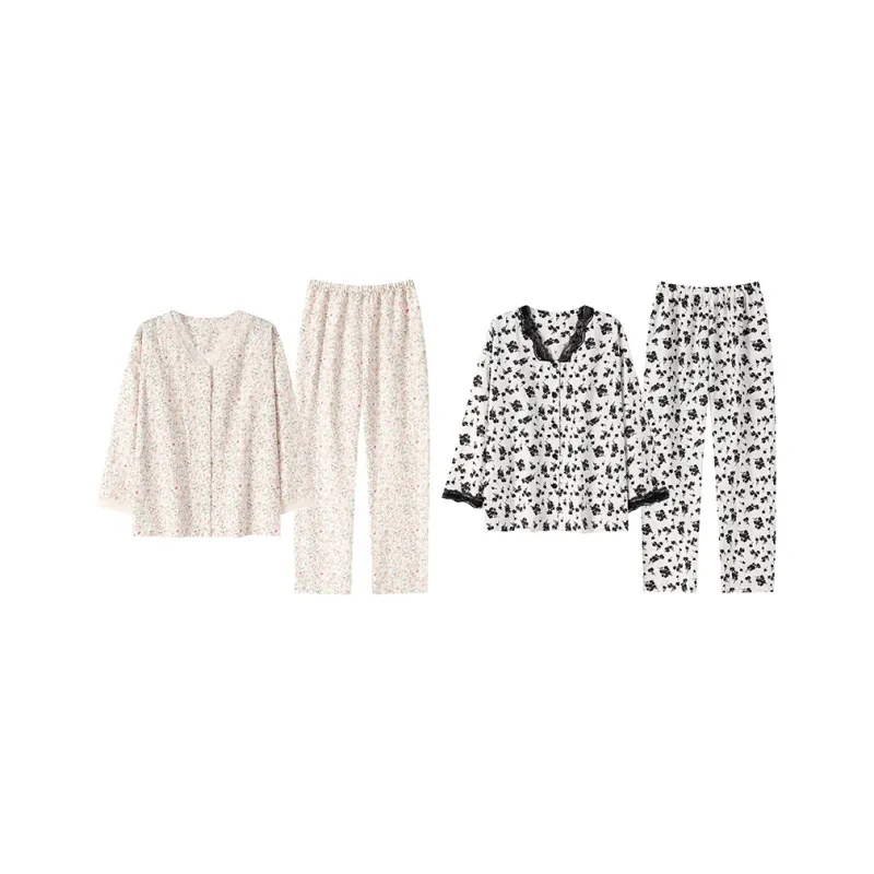 Herbal Primer Pajama Set Women's Combo Set-34