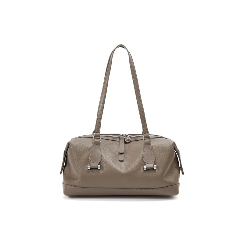 RED DRAGONFLY Cow Leather Shoulder Bag Women's Elephant Gray-0