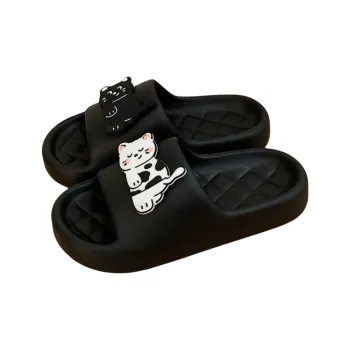 SHIGUDE Sandal Slippers Unisex, Black