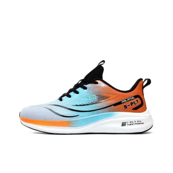 PALATIAL Carbon Running Shoes Men Low Top White Royal Blue, Light Gray Orange, Black Green