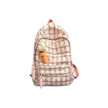 URBAN FOREST Corduroy Backpack Unisex Pink/Light Green/Lake Blue