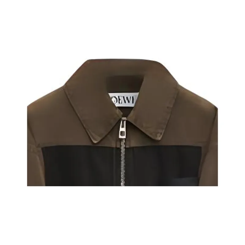LOEWE Logo Embossed Zip Up Jacket-5