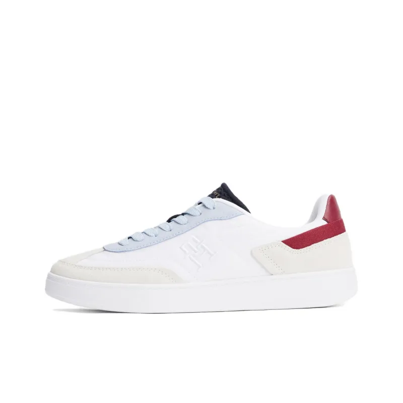 Tommy Hilfiger Trainers Low Top Skateboard Shoes Women's White Blue-0