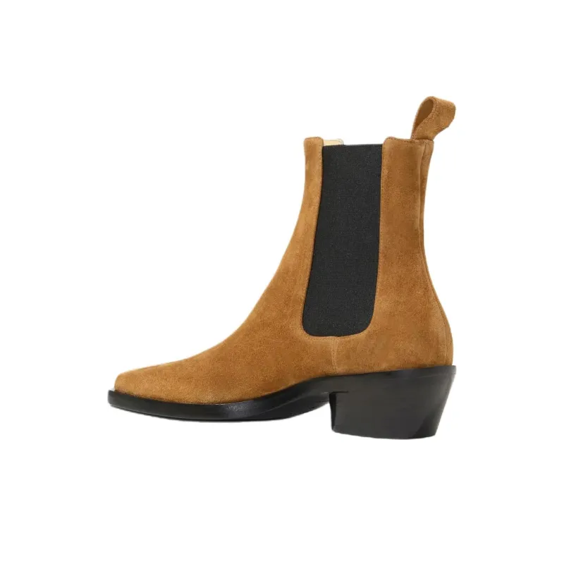 PROENZA SCHOULER Bronco Short Chelsea Boots 4cm Women's Brown-3