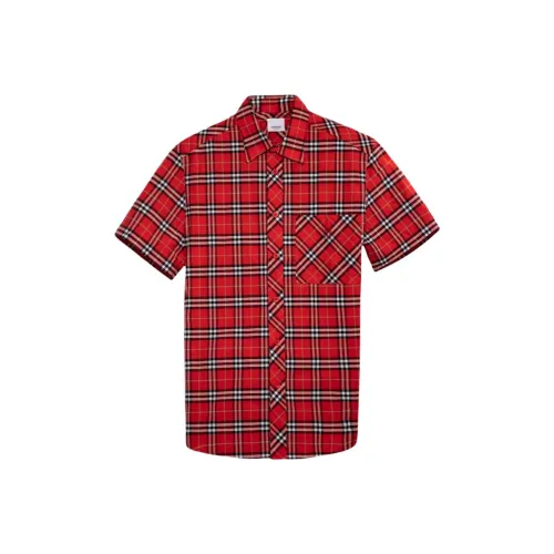 Burberry Shirts Men Red
