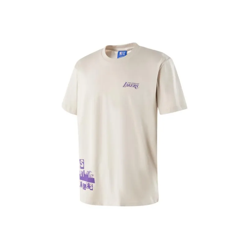 NBA T-Shirt Unisex Light Gray White-0