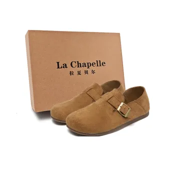 La Chapelle Soft Comfortable Home Shoes Casual Single Shoes Women's Coffee