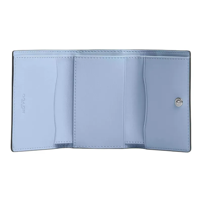 COACH Micro Refined Calfskin Wallet Micro Women's Blue-1
