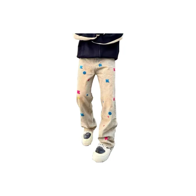 MGXEK Jeans Unisex Yellow Mud-1