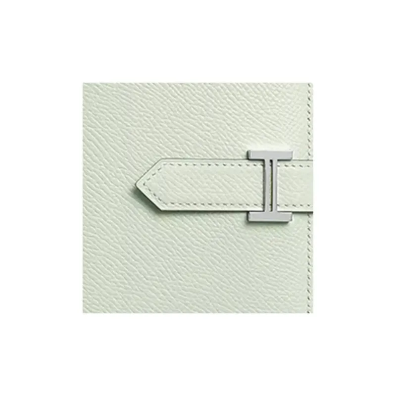 HERMES Bearn Epsom Calfskin Card Holder, Wallet Regular Women's 0S Vert Fizz Bubble Green-2