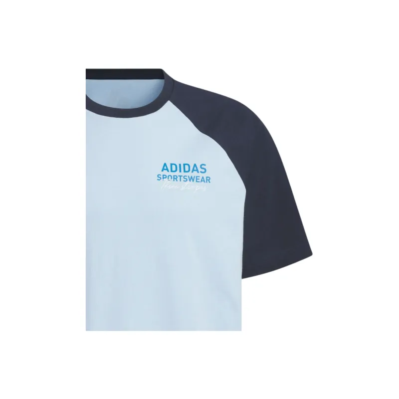 Adidas T Shirt Unisex Pink Blue/Legend Ink-1