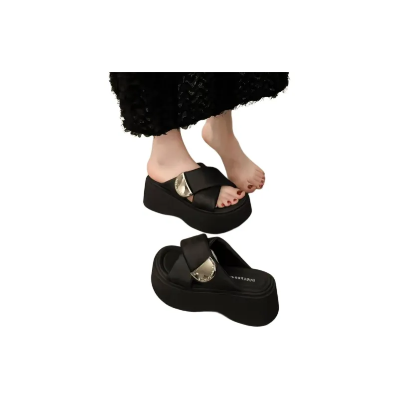 ALPLUME Slippers Silver Green Black-11