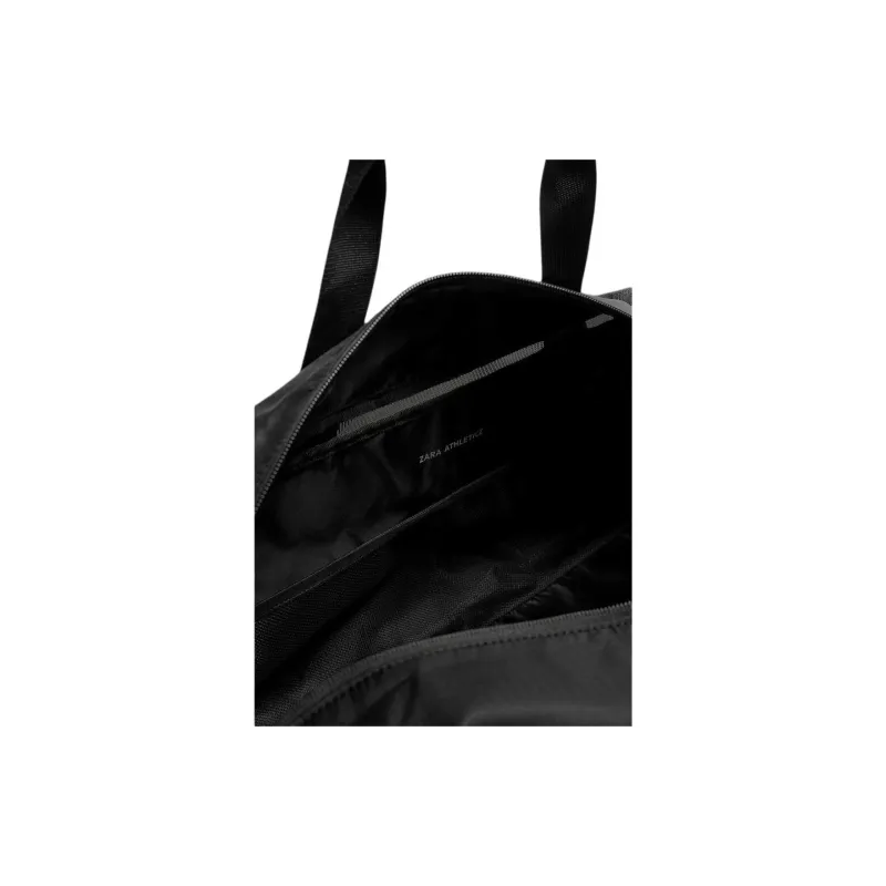 ZARA Polyamide Handbag Shoulder Bag Crossbody Bag Travel Bag Unisex Black-3