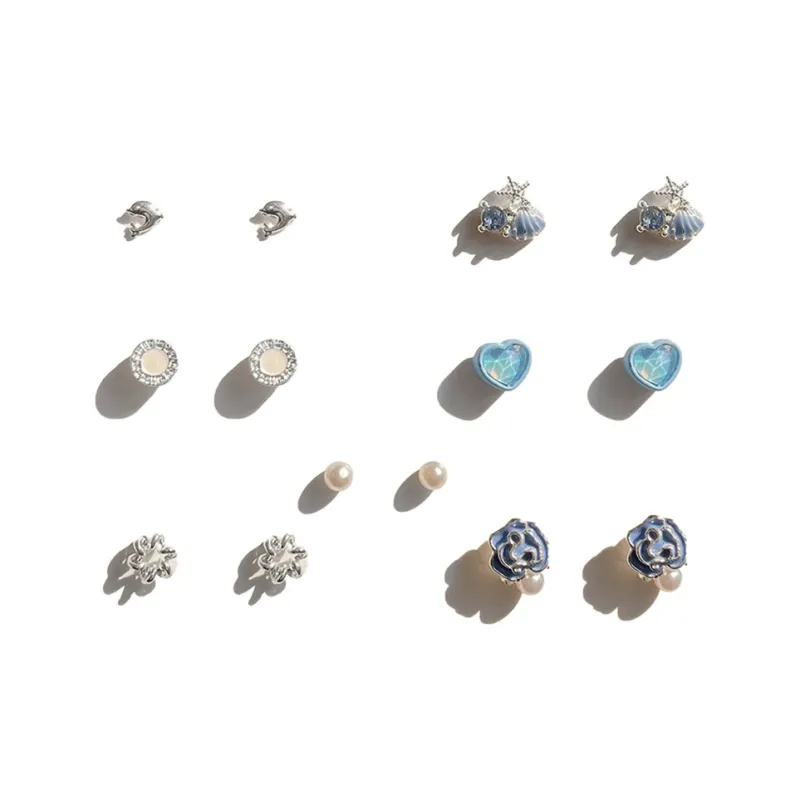 Shiban Alloy Stud Earrings Women's-3